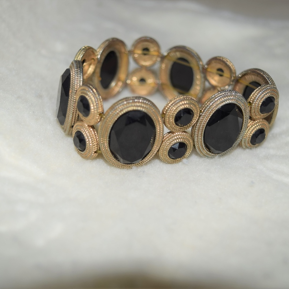 BRACELET' BLACK AND GOLD
